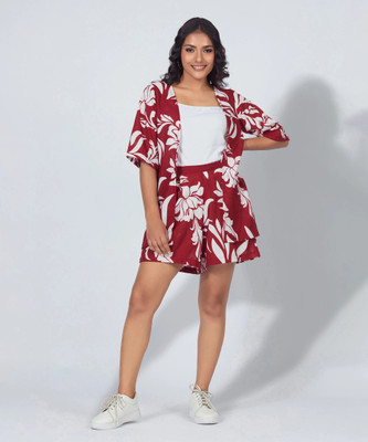 FashFun Top Regular Shorts Co-ords Set