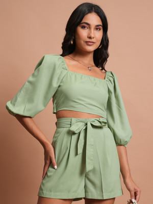 Tokyo Talkies Top Regular Shorts Co-ords Set
