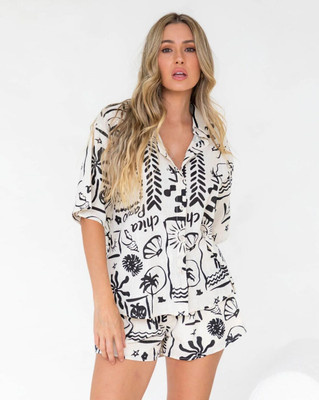 Leriya Fashion Shirt Regular Shorts Co-ords Set