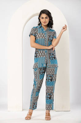 Jaipuri Bunaai Top Pant Co-ords Set