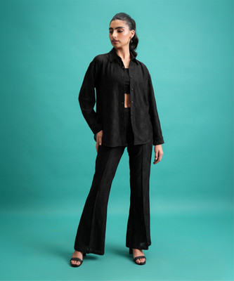 Tokyo Talkies Top Pant Co-ords Set with Blazer