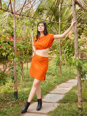 PURVAJA Top Skirt Co-ords Set