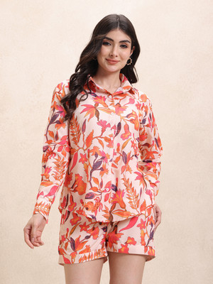Leriya Fashion Shirt Regular Shorts Co-ords Set