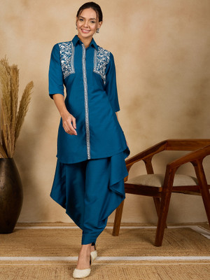 WineRed Top Palazzos Co-ords Set