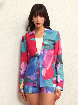 TANDUL Shirt Regular Shorts Co-ords Set with Blazer
