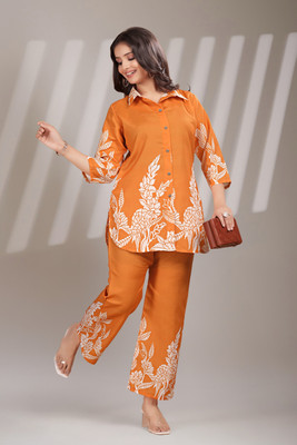 Nv Trends Shirt Palazzos Co-ords Set