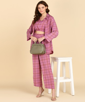 Qeboo Top Palazzos Co-ords Set with Blazer