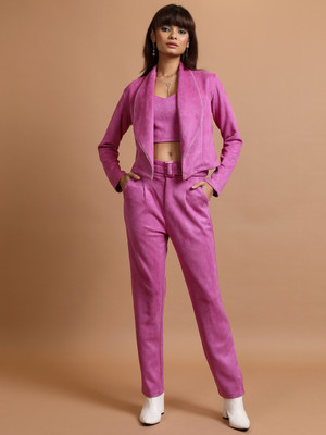 Tokyo Talkies Top Pant Co-ords Set with Jacket