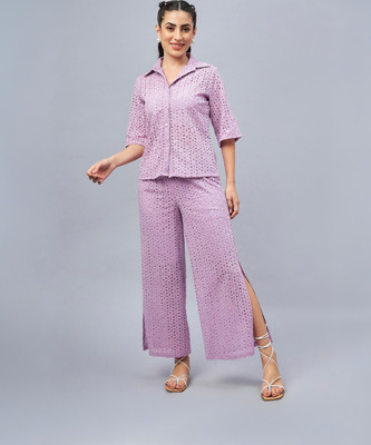 WineRed Shirt Regular Shorts Co-ords Set
