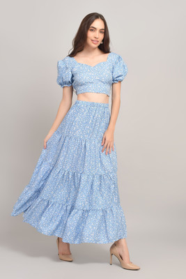 Sabhyanari Top Skirt Co-ords Set