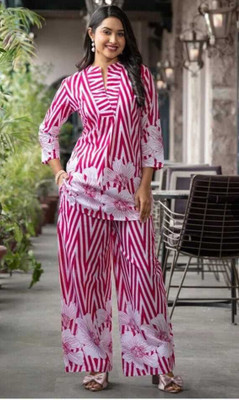 PINTUTEXTILE Top Palazzos Co-ords Set