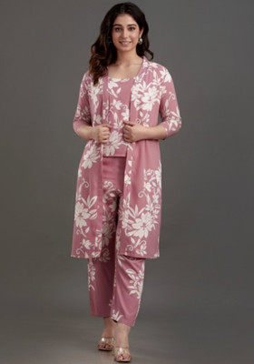 fash8 Top Pant Western Set with Shrug
