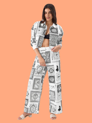 EUPHORIA WARDROBE Top Pant Co-ords Set with Jacket