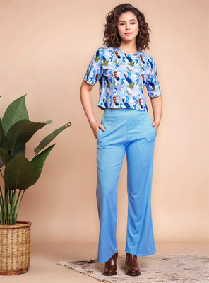 Shyam Silk Top Palazzos Co-ords Set