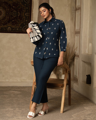 Sangria Shirt Pant Co-ords Set