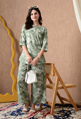 Cotnon Top Palazzos Co-ords Set
