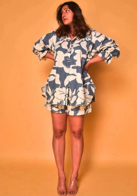 Leriya Fashion Shirt Regular Shorts Co-ords Set