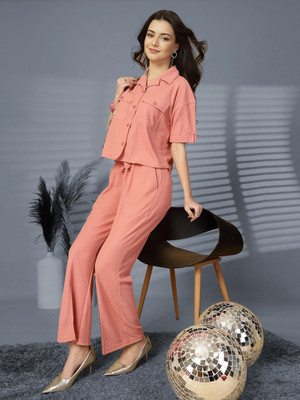 Mast & Harbour Shirt Pant Co-ords Set