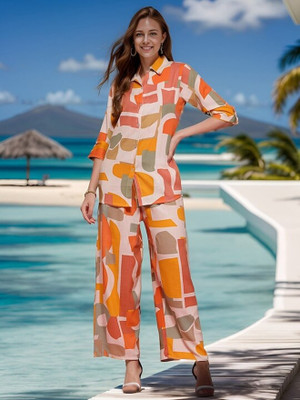 BELSHY Shirt Palazzos Co-ords Set