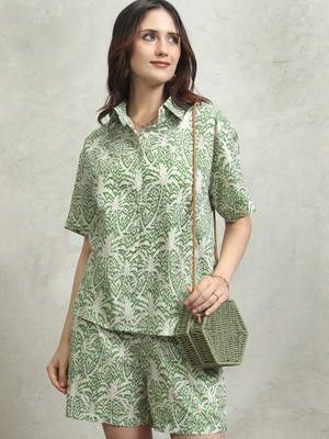 Tokyo Talkies Shirt Regular Shorts Co-ords Set