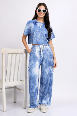 Wet Cat Top Palazzos Co-ords Set