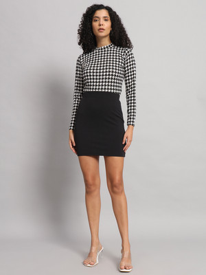 Maheshvi Casual Animal Print Women Black, White Top