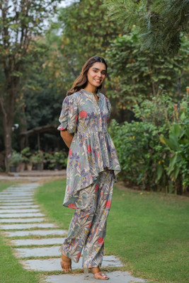 Leriya Fashion Tunic Pant Co-ords Set
