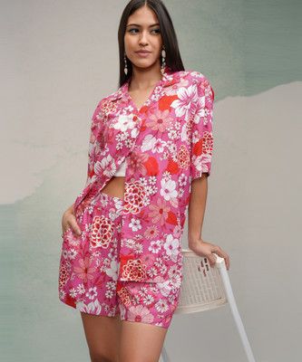 Tokyo Talkies Shirt Regular Shorts Co-ords Set