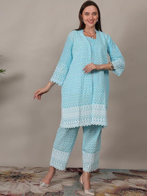 flora&fauana creations Top Pant Co-ords Set with Jacket