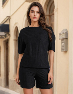 Selvia Top Regular Shorts Co-ords Set