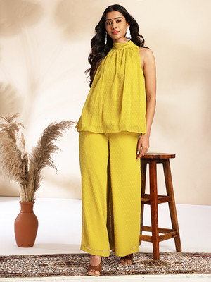 Janasya Top Palazzos Co-ords Set