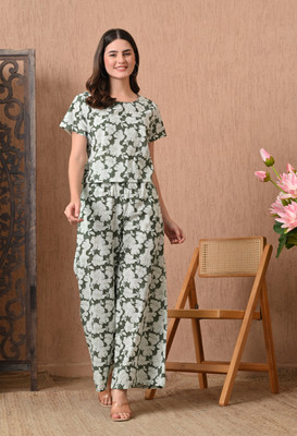 Cotnon Top Palazzos Co-ords Set
