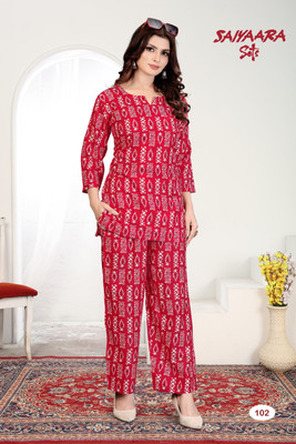 Vijay Deep Silk Mill Top Pant Co-ords Set