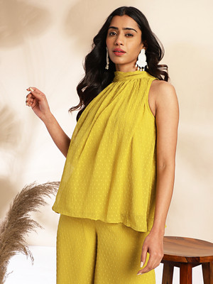 Janasya Women Ethnic Top Pant Set
