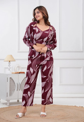 Dhanoo Fashion Tunic Palazzos Co-ords Set with Jacket
