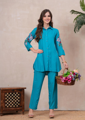 Highlight fashion export Women Ethnic Top Pant Set