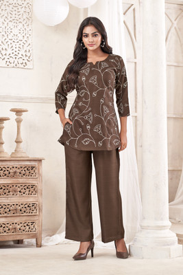 P Three Pluse Top Palazzos Co-ords Set