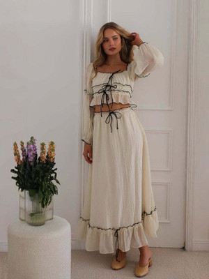 OUTZIDR Top Skirt Co-ords Set