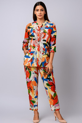 VILLAGE WOMEN Shirt Palazzos Co-ords Set