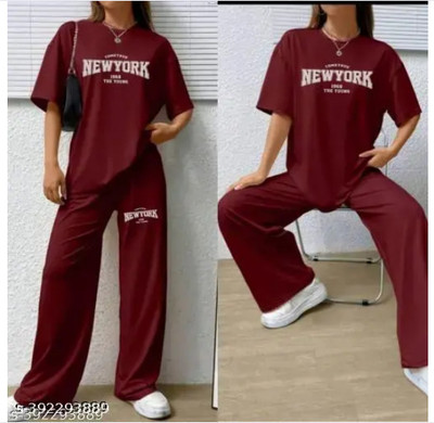 BELSHY Tshirt Palazzos Co-ords Set