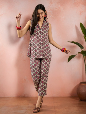 Sangria Shirt Pant Co-ords Set