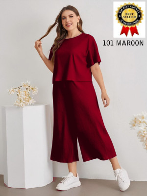 gunvitrendz Tunic Palazzos Co-ords Set with Scarf/Stole