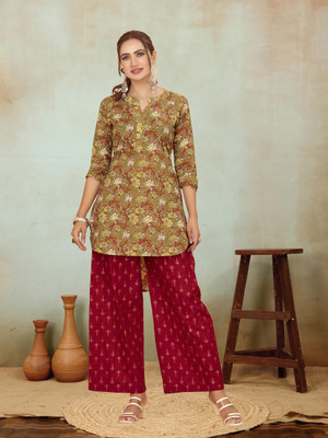 Odd by chansi Trendz Top Palazzos Co-ords Set