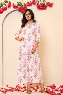 Jaipuri Bunaai Top Palazzos Co-ords Set