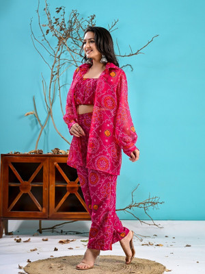 zebaish Tunic Pant Western Set with Coat