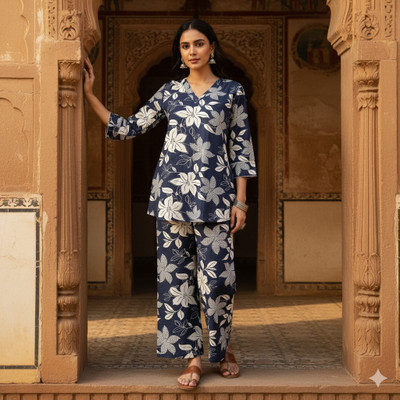 Flavia Creation Top Pant Co-ords Set