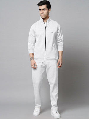 Triptee Men Solid White Night Suit Set