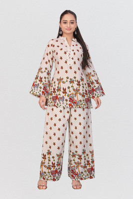 HASTIVOUGE Top Palazzos Western Set