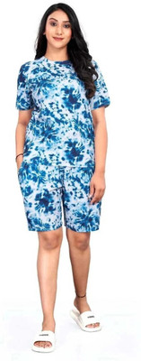 RIDAfashionn Tshirt Regular Shorts Co-ords Set