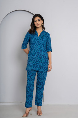 Jaipuri Bunaai Tunic Pant Co-ords Set